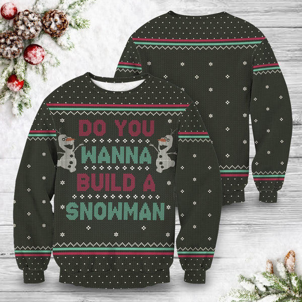 Divesart - Wanna Build A Snowman Unisex villapaita - Ruma joulupaita